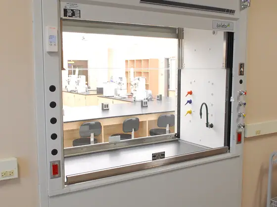 Double-Sided Teaching Hoods laboratory installation by Lab Setup America