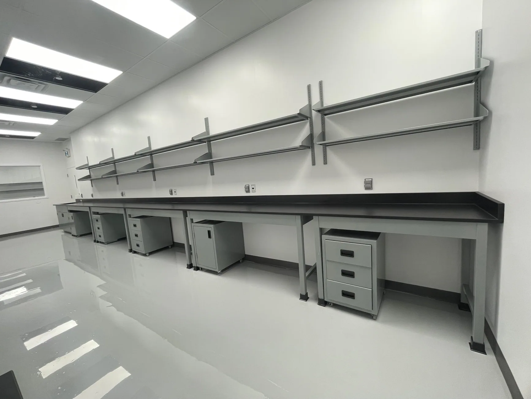 Mobile Casework laboratory furniture installation by Lab Setup America