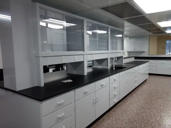 Polypropylene Casework laboratory furniture installation by Lab Setup America