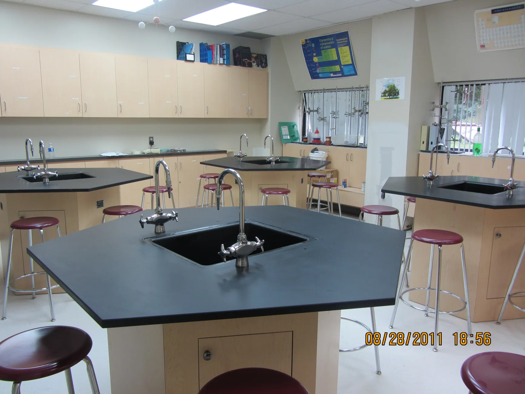 Wood and Plastic Laminate Casework laboratory furniture installation by Lab Setup America