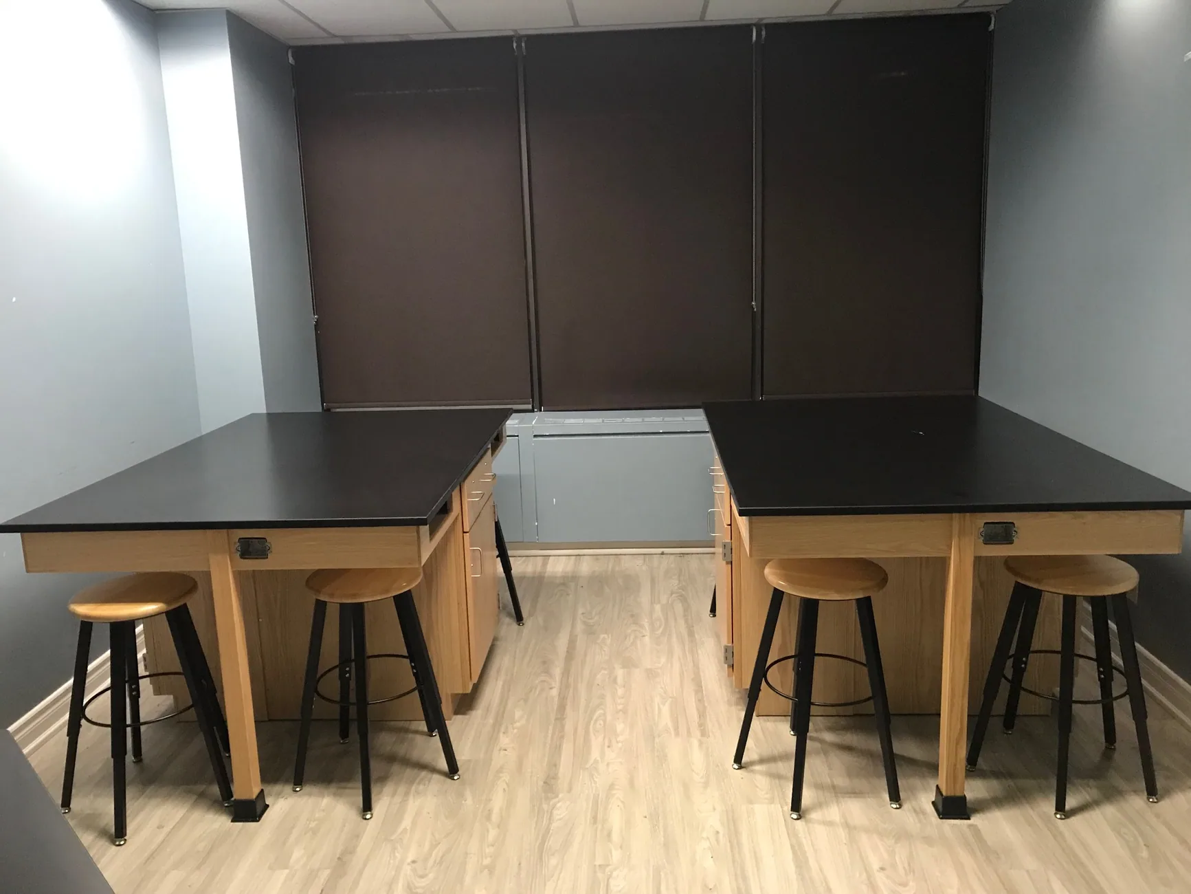 Wood and Plastic Laminate Casework laboratory furniture installation by Lab Setup America