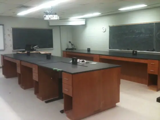 Wood and Plastic Laminate Casework laboratory furniture installation by Lab Setup America